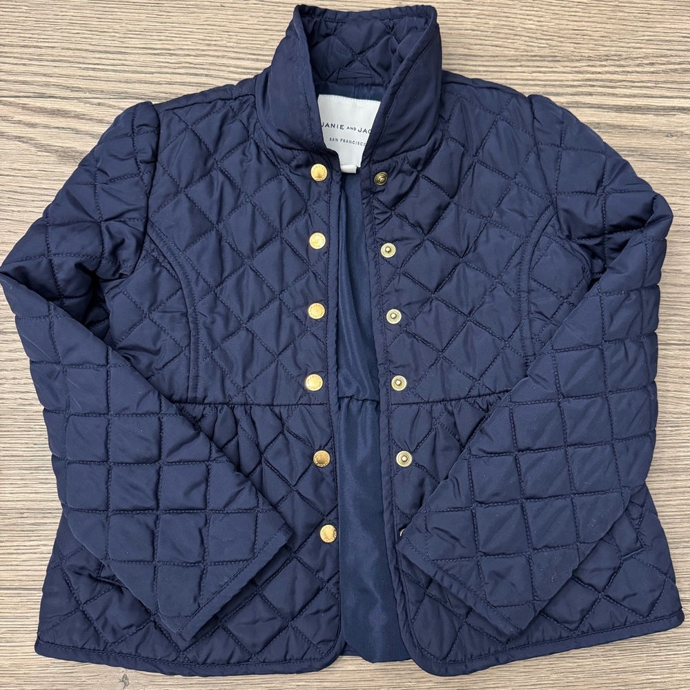 Janie and Jack Navy Quilted Puffer Jacket